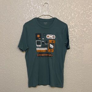 Old Navy Teal Gaming Console Graphic Tee